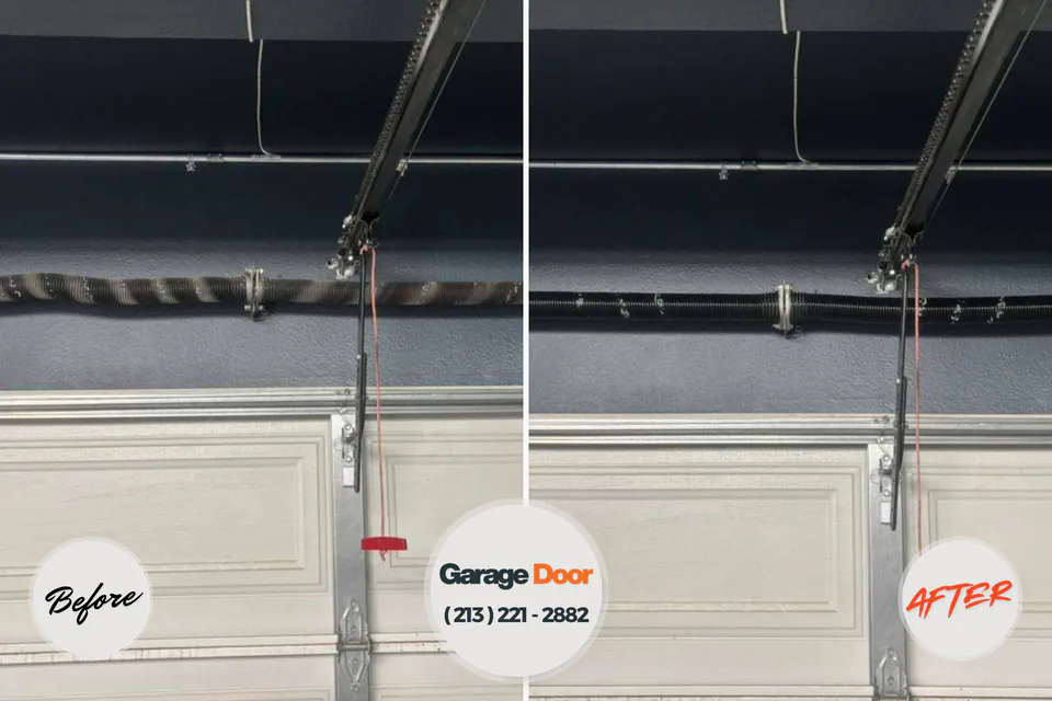 Before and after: garage door opener repair Woodlawn, OH